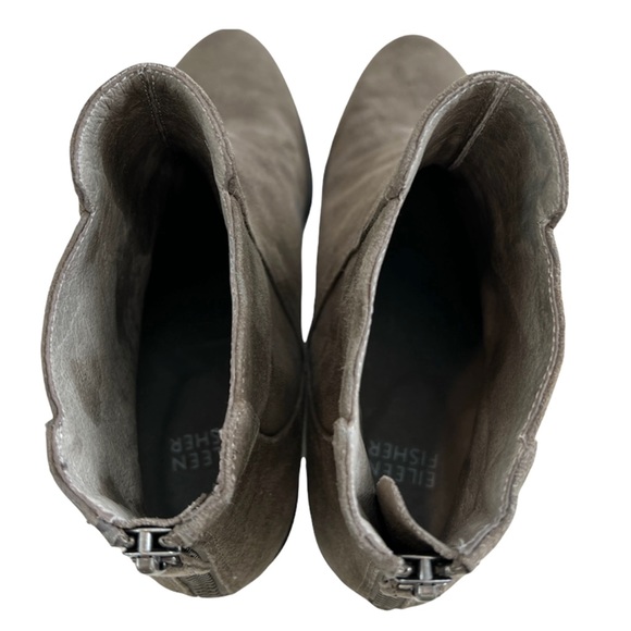 Eileen Fisher Peer-Su Suede Ankle Booties Size 7 - Picture 9 of 16